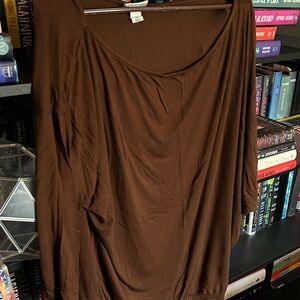 Ava & Viv Brown Scoop Neck Tunic
